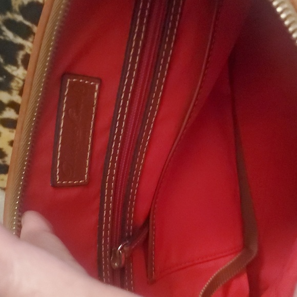 DOONEY & BOURKE  Gray and Brown Pebble Grain Leather Shoulder Bag - Picture 8 of 9